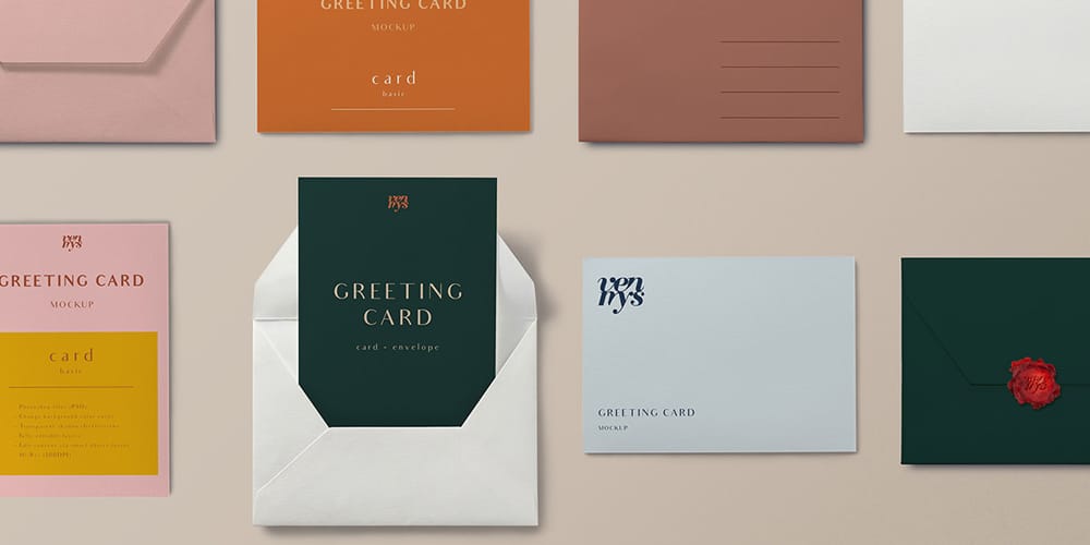 Free Scene Creators and Mockups for Christmas Greetings 99 Greeting Card Mockup