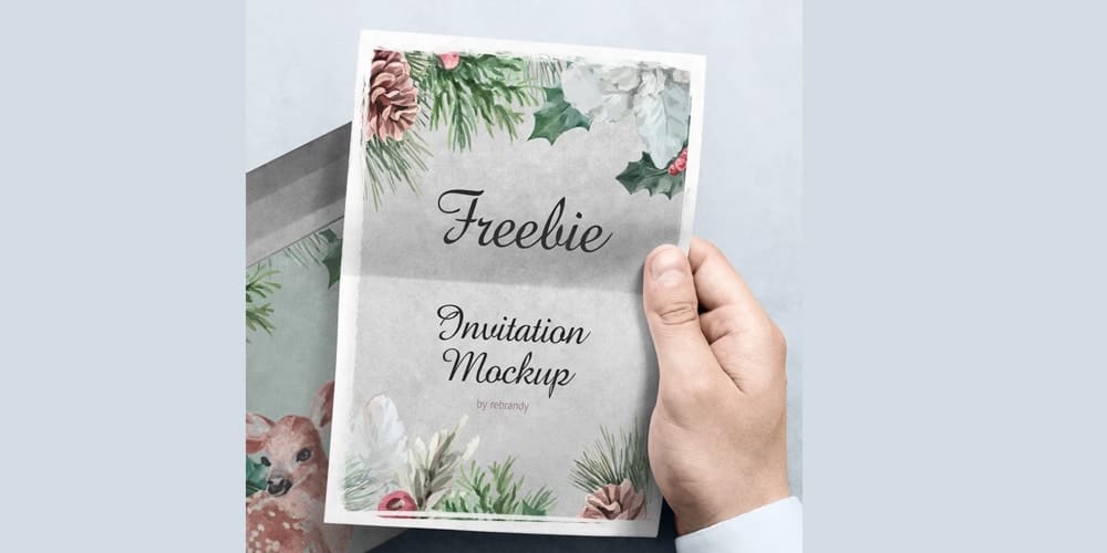 Free Scene Creators and Mockups for Christmas Greetings 98 Invitation Mockup