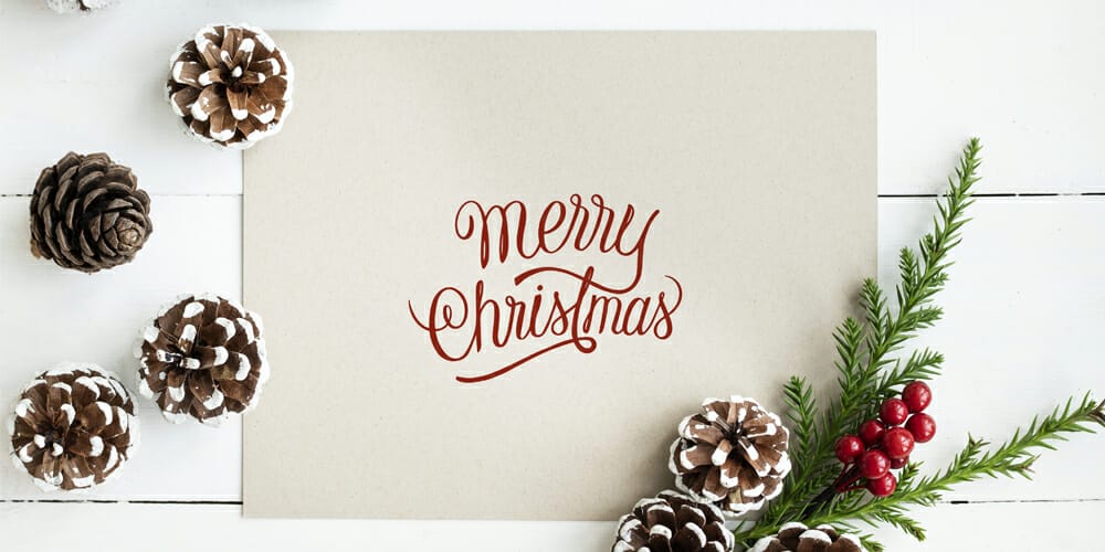 Free Scene Creators and Mockups for Christmas Greetings 111 Christmas Holiday Greeting Design Mockup