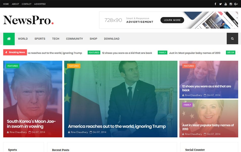 150+ Free Responsive Magazine Style Blogger Templates 2025 44 NewsPro Responsive Blogger Template