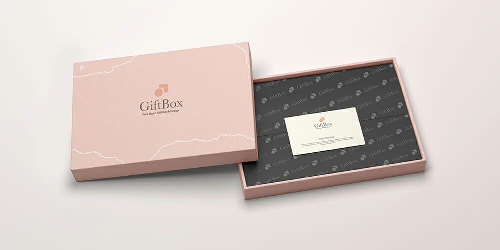Free Scene Creators and Mockups for Christmas Greetings 44 Open Gift Box Mockup