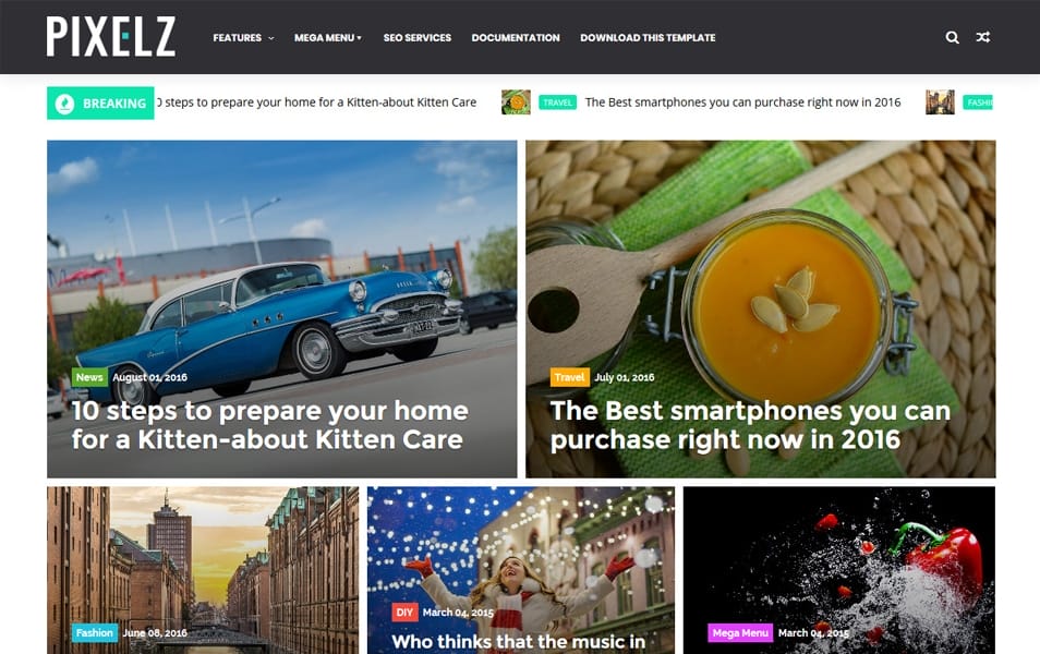 150+ Free Responsive Magazine Style Blogger Templates 2025 45 PixelZ Responsive Blogger Template