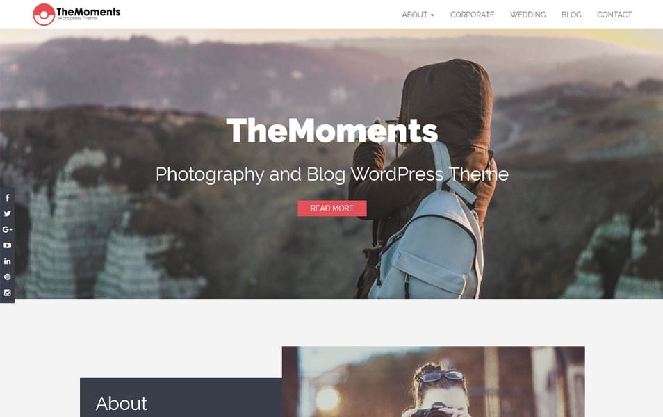 100+ Free Photography WordPress Themes 2024 19 TheMoments
