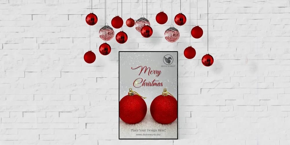 Free Scene Creators and Mockups for Christmas Greetings 93 christmas poster mockup