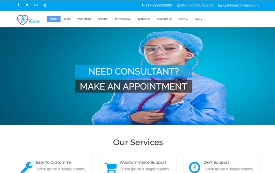 25+ Best Free Multipurpose WordPress Themes 2025 21 iCare