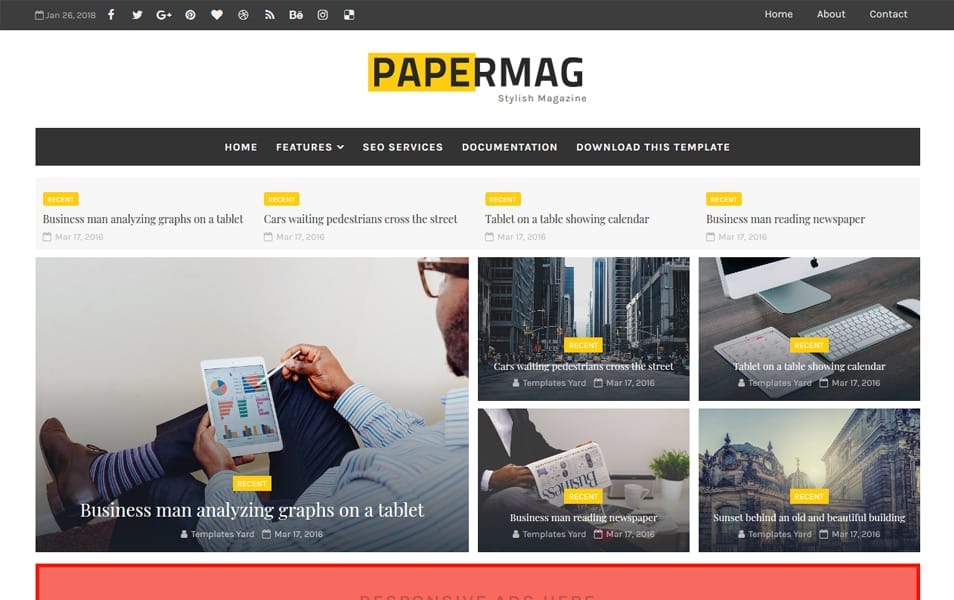 150+ Free Responsive Magazine Style Blogger Templates 2025 42 Papermag Stylish Magazine Blogger Template