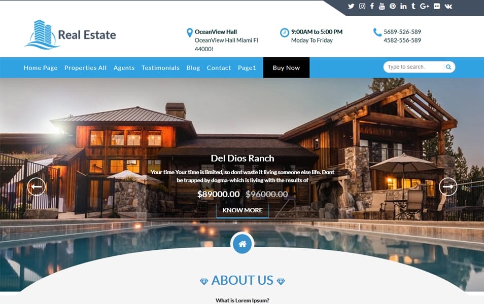 Free Construction Realestate WordPress Theme