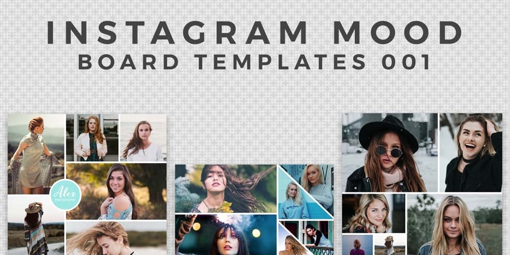 100+ Best Instagram Post Templates to Gain More Followers 188 Free-Instagram-Mood-Board-Template-PSD