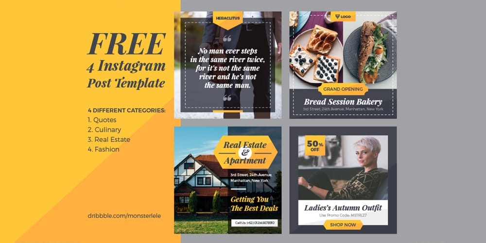 100+ Best Instagram Post Templates to Gain More Followers 136 Free Instagram Post Template PSD