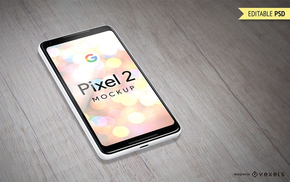 Google Pixel 2 Mockup Template