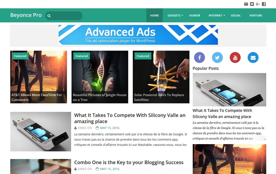 300+ Best Free Responsive Blogger Templates 2025 182 Beyonce Pro Responsive Blogger Template