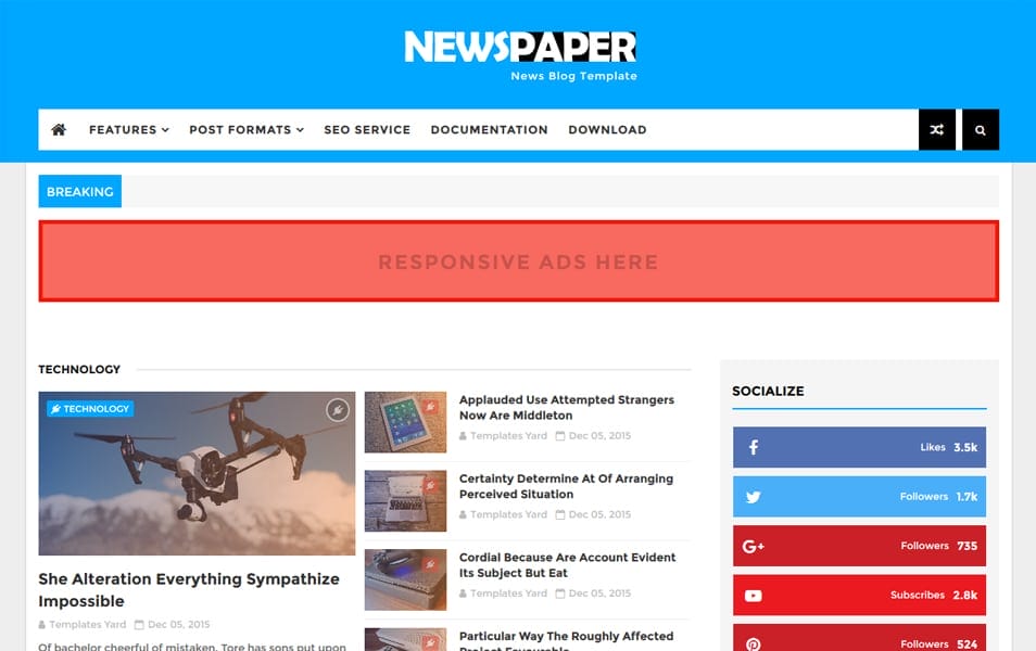 150+ Free Responsive Magazine Style Blogger Templates 2025 37 Newspaper News Blogger Template