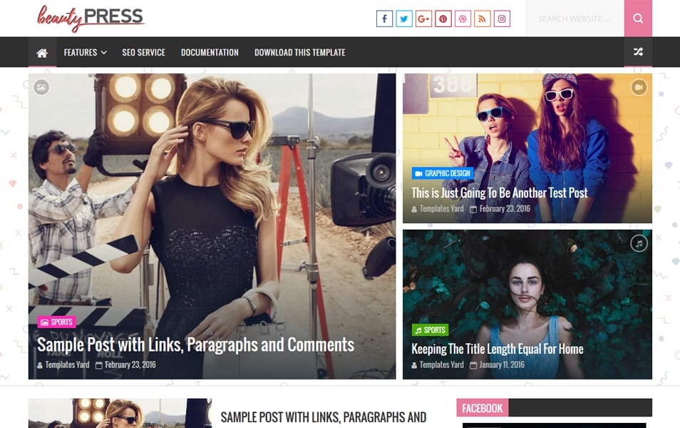 150+ Free Responsive Magazine Style Blogger Templates 2025 34 BeautyPress Stylish Blogger Template
