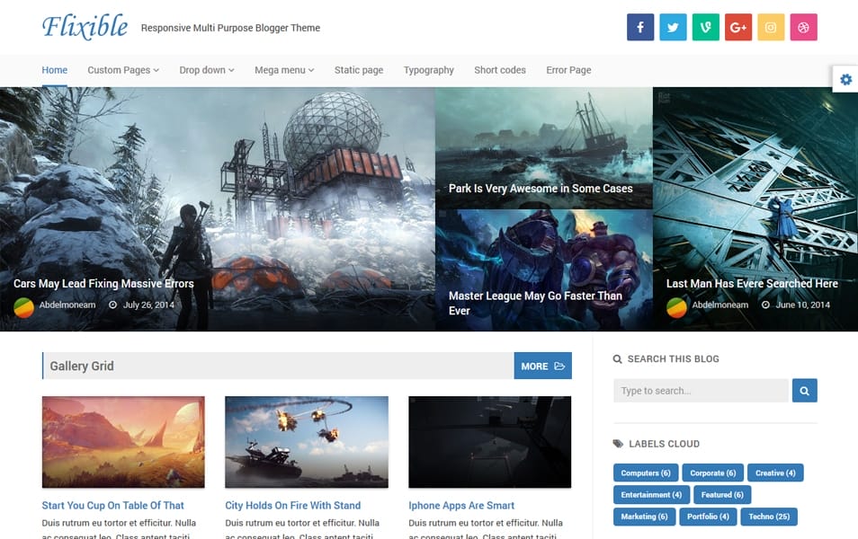 300+ Best Free Responsive Blogger Templates 2025 291 Flixible Magazine Responsive Blogger Theme