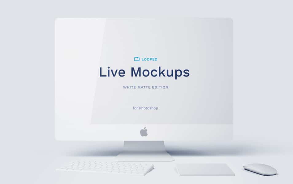 8 White Matte Apple Devices Mockups 2 8 White Matte Apple Devices Mockups