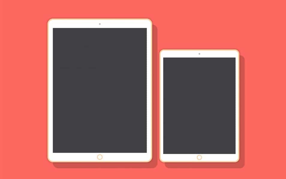 Flat 2D Apple iPad Pro Mockup 2 Flat 2D Apple iPad Pro Mockup