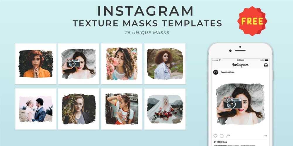 100+ Best Instagram Post Templates to Gain More Followers 152 Free Textured Instagram Mask Templates PSD