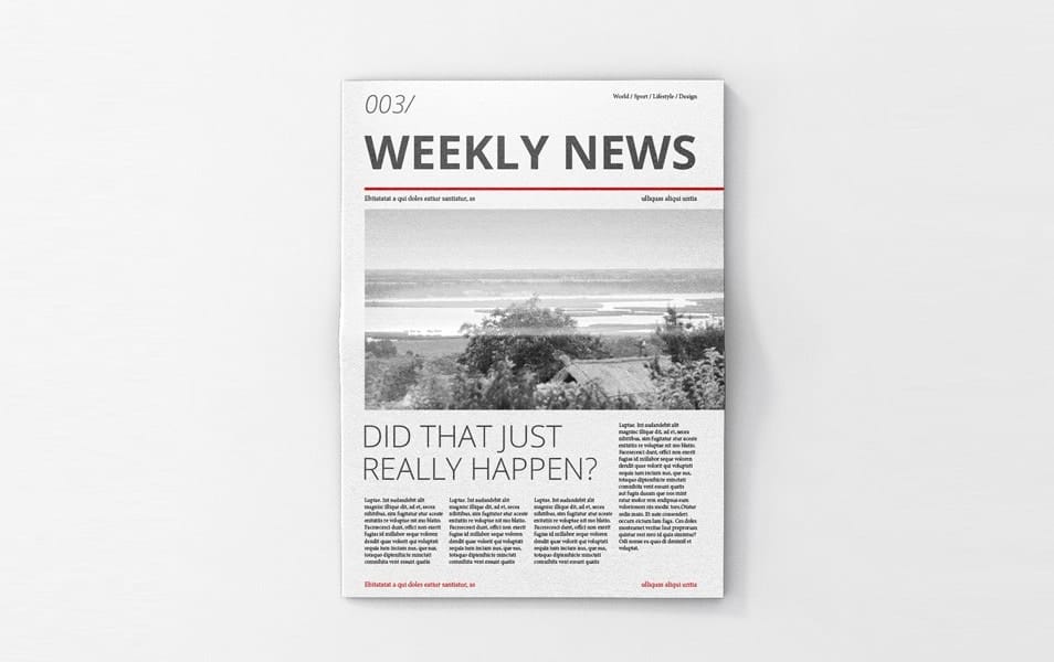 Newspaper Mockup 2 Newspaper Mockup