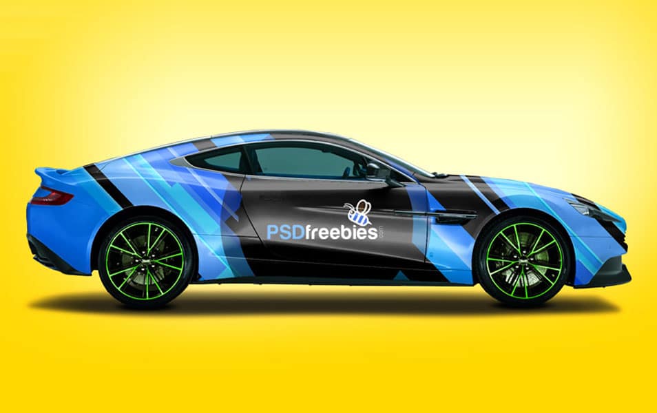 Aston Martin Car Branding Mockup Free PSD 2 Aston Martin Car Branding Mockup Free PSD