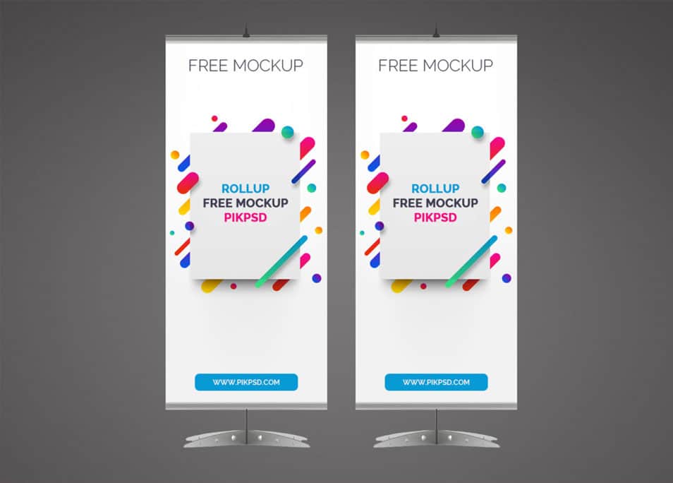 Free Rollup Banner Mockup PSD Template 2 Free Rollup Banner Mockup PSD Template