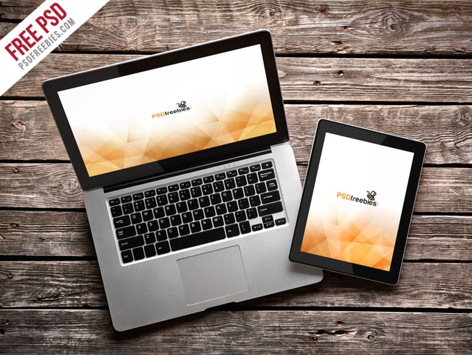 MacBook Pro and iPad Mockup Template Free PSD 2 MacBook Pro and iPad Mockup Template Free PSD