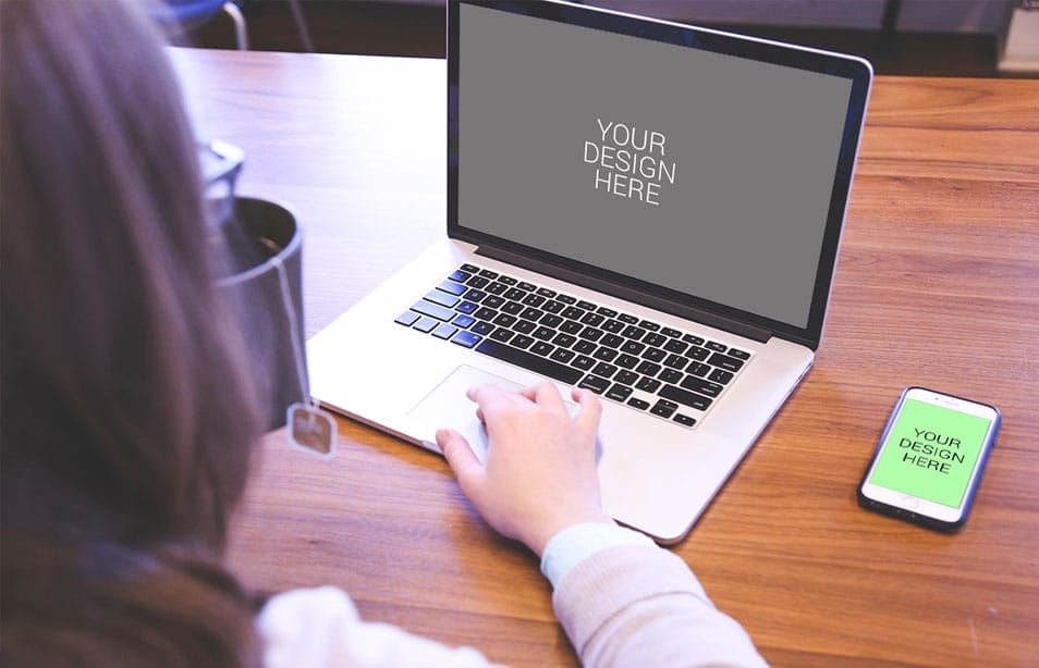 Macbook and iPhone 6s Mockup 2 Macbook and iPhone 6s Mockup