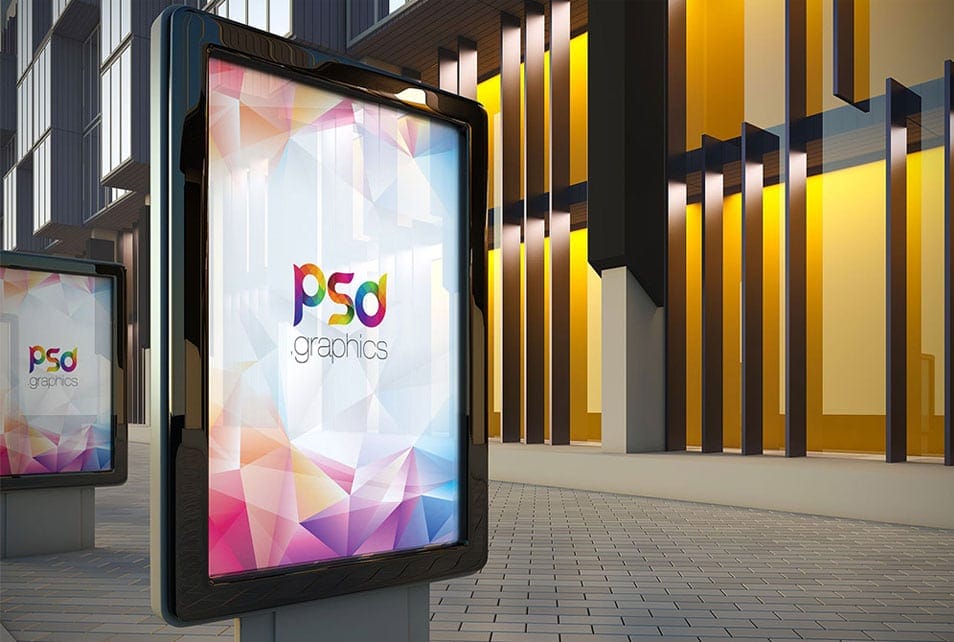 Outdoor Billboard Advertising Mockup Free PSD 2 Outdoor Billboard Advertising Mockup Free PSD