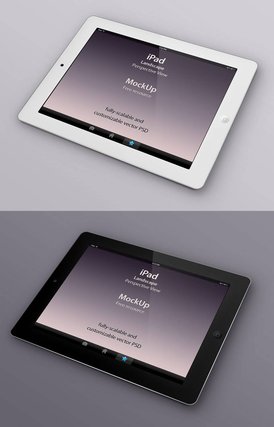 PSD iPad Perspective Mockup 2 PSD iPad Perspective Mockup