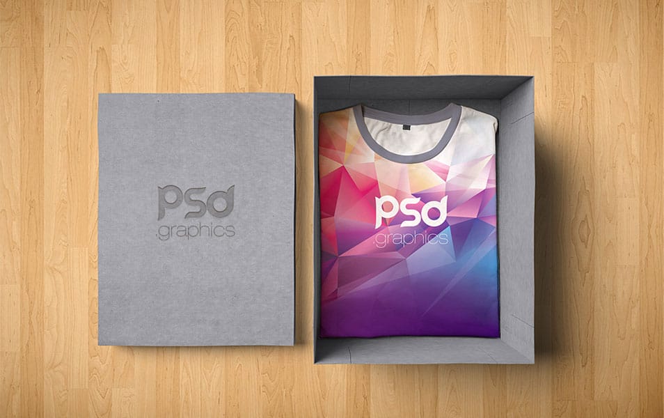T-Shirt Box Packaging Mockup 2 T-Shirt Box Packaging Mockup