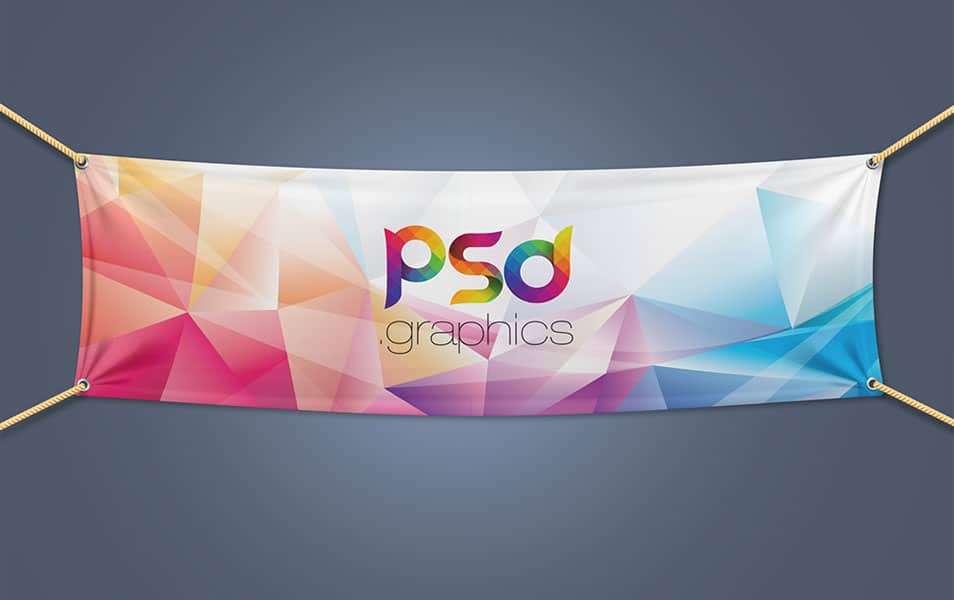 Textile Fabric Banner Mockup 2 Textile Fabric Banner Mockup