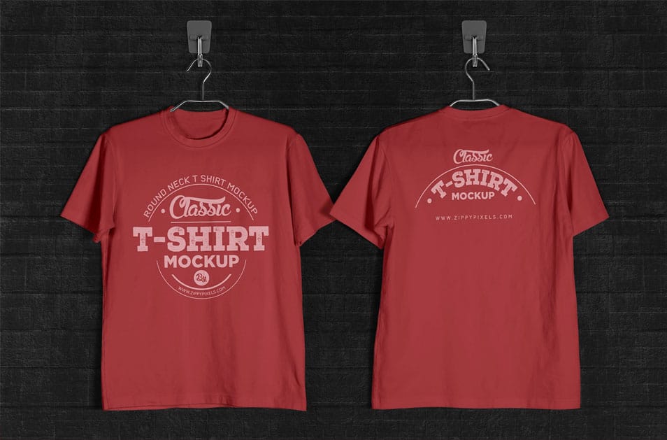 Vintage Styled Free T-Shirt Mockup 2 Vintage Styled Free T-Shirt Mockup