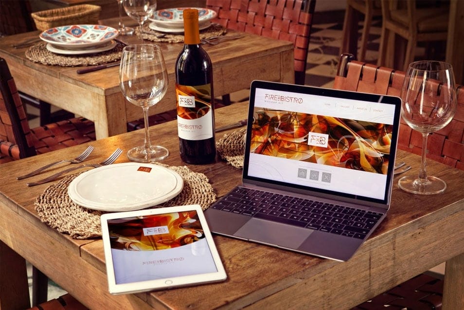 Wine Bottle, iPad Air 2, Macbook Mockup 2 Wine Bottle, iPad Air 2, Macbook Mockup