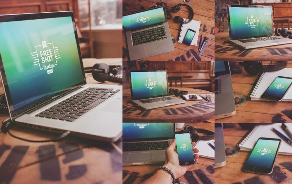 10 Free Hi-Res iPhone & MacBook Mockups 2 10 Free Hi-Res iPhone & MacBook mockups