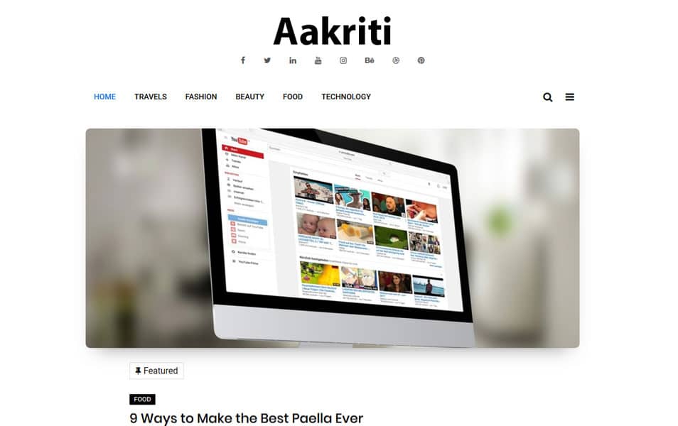 50+ Popular Free Personal Blog WordPress Themes 2024 7 Aakriti