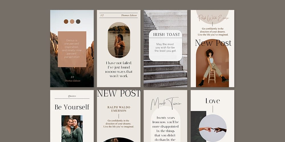 100+ Best Instagram Post Templates to Gain More Followers 93 Aesthetic Instagram Stories Template