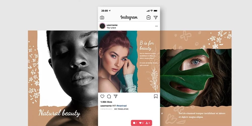 100+ Best Instagram Post Templates to Gain More Followers 228 Beauty Instagram Banner Templates