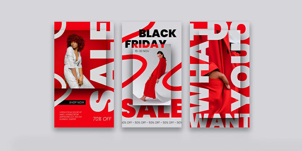 100+ Best Instagram Post Templates to Gain More Followers 102 Black Friday Stories Template