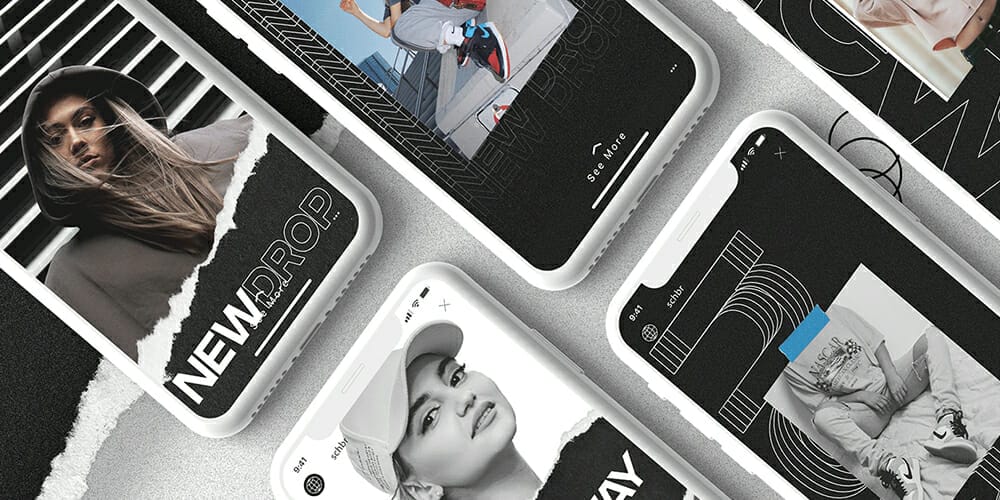 100+ Best Instagram Post Templates to Gain More Followers 66 Black and White Instagram Story Templates