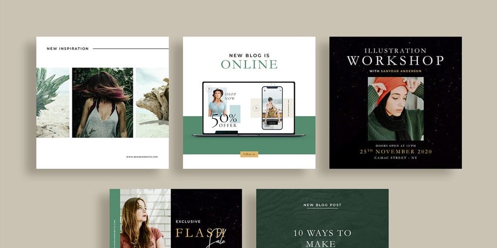 100+ Best Instagram Post Templates to Gain More Followers 273 Blogger Instagram Banner Templates