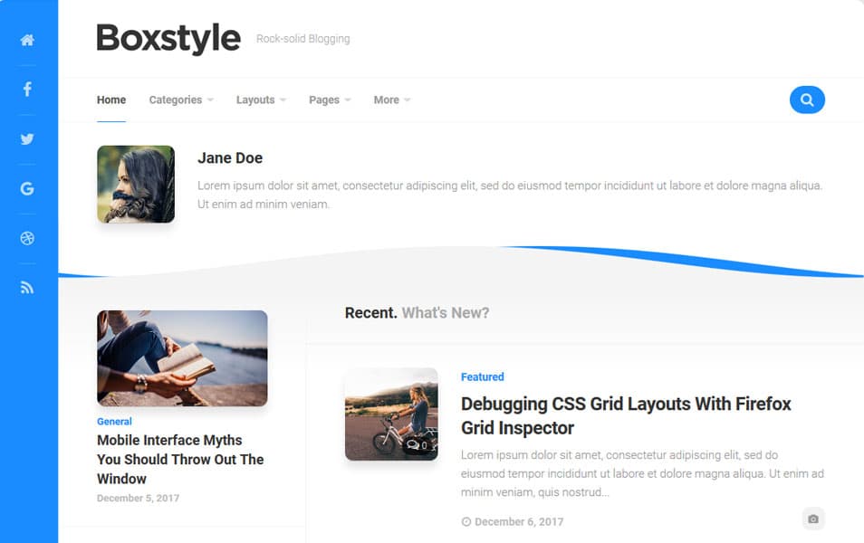 50+ Popular Free Personal Blog WordPress Themes 2024 3 Boxstyle