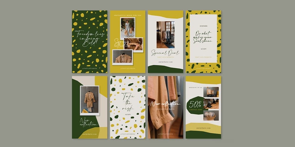 100+ Best Instagram Post Templates to Gain More Followers 279 Brand Stories Template