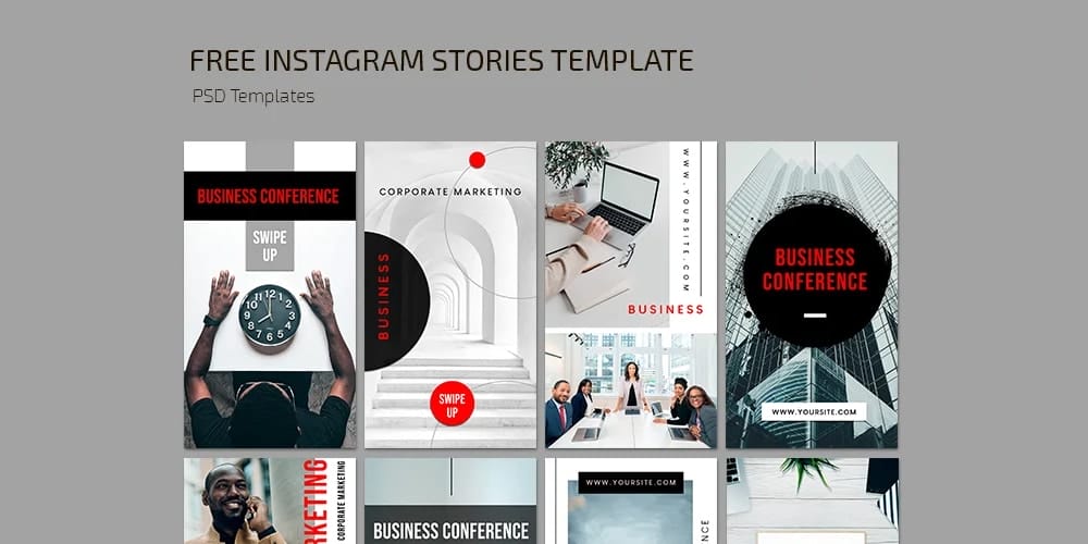 100+ Best Instagram Post Templates to Gain More Followers 184 Business Conference Stories Template