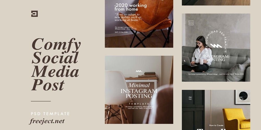 100+ Best Instagram Post Templates to Gain More Followers 124 Comfy Social Media Post Template