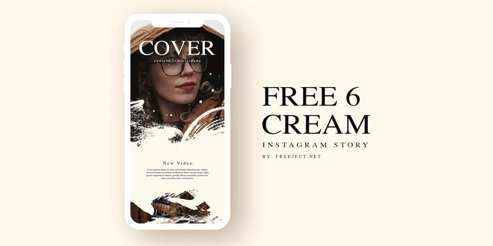 100+ Best Instagram Post Templates to Gain More Followers 44 Cream Instagram Story Template PSD