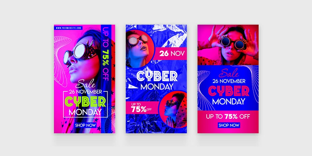 100+ Best Instagram Post Templates to Gain More Followers 107 Cyber Monday Instagram Stories Templates