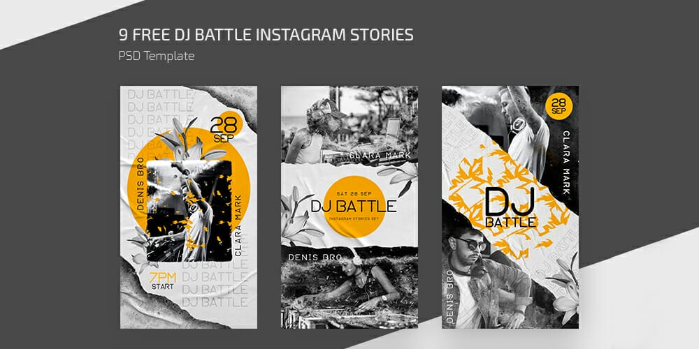 100+ Best Instagram Post Templates to Gain More Followers 10 DJ Battle Instagram Stories Template