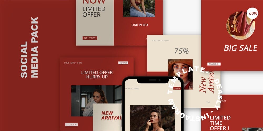 100+ Best Instagram Post Templates to Gain More Followers 103 Deasly Social Media Instagram Template