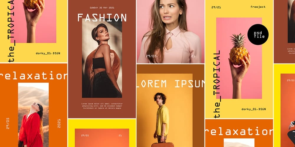 100+ Best Instagram Post Templates to Gain More Followers 54 Dorky Instagram Story Template Design