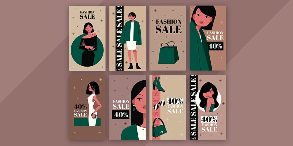 100+ Best Instagram Post Templates to Gain More Followers 113 Fashion Sale Instagram Stories Templates