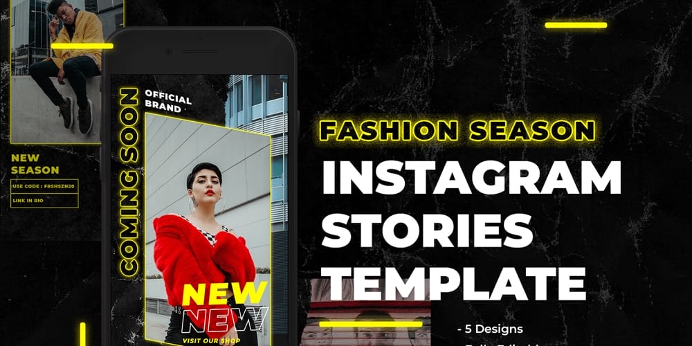 100+ Best Instagram Post Templates to Gain More Followers 46 Fashion Season Instagram Stories Template